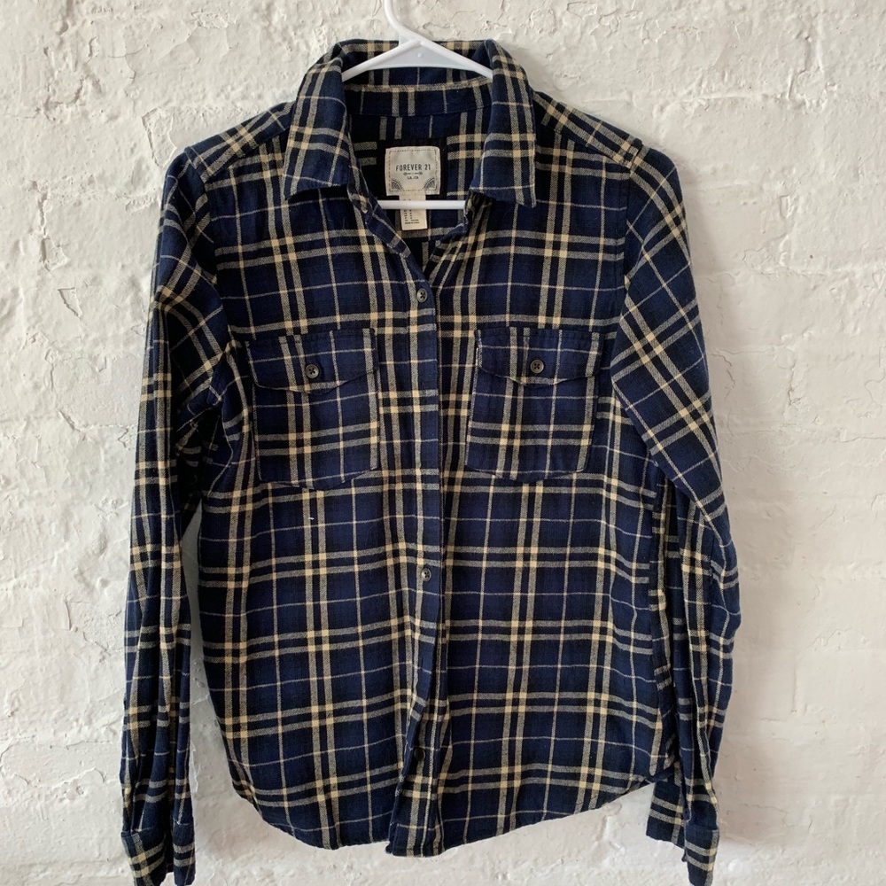 Forever 21 Plaid Long Sleeve Shirt